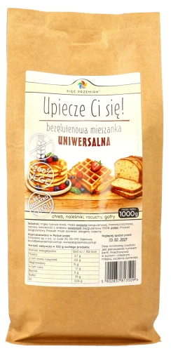 Mieszanka Uniwersalna bez Dodatku Cukrów Bezglutenowa 1 kg Pięć Przemian