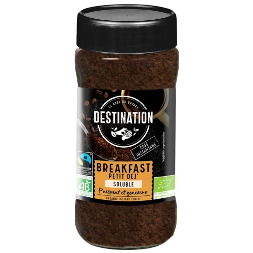 Kawa Rozpuszczalna Liofilizowana Arabica/Robusta Breakfast Fair Trade BIO 100 g Destination