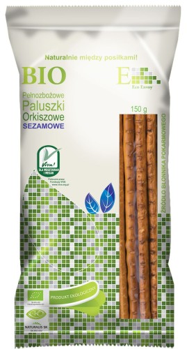 Paluszki Orkiszowe Pełnoziarniste z Sezamem BIO 150 g Envoy