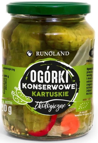Ogórki Konserwowe Kartuskie BIO 670 g Runoland