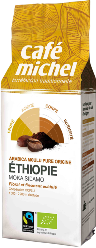 Kawa Mielona Moka Sidamo Etiopia  Fair Trade BIO 250 g Cafe Michel