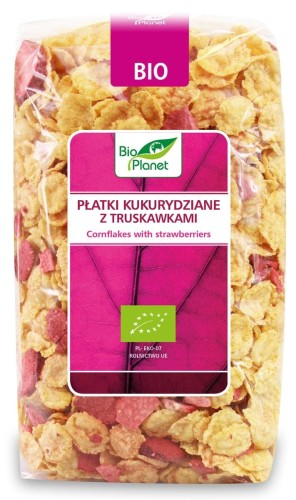 Płatki Kukurydziane z Truskawkami BIO 250 g Bio Planet