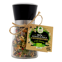 Sól Himalajska Czosnkowa z Eko Ziołami w Młynku 140 g Dary Natury