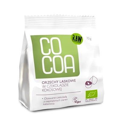 Orzechy Laskowe w Czekoladzie Kokosowej BIO 70 g Cocoa