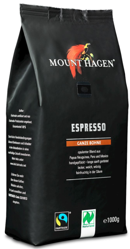 Kawa Ziarnista Espresso FT BIO 1 kg Mount Hagen