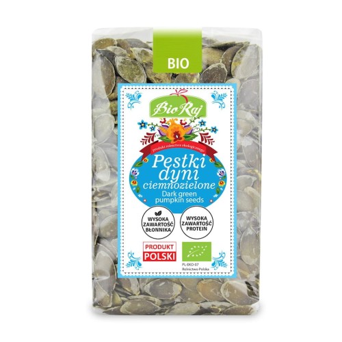 Pestki Dyni Ciemnozielone BIO 300 g Bio Raj