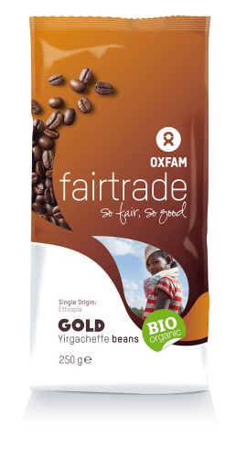 Kawa Ziarnista Yirgacheffe Arabica Etiopia FT BIO 250 g Oxfam