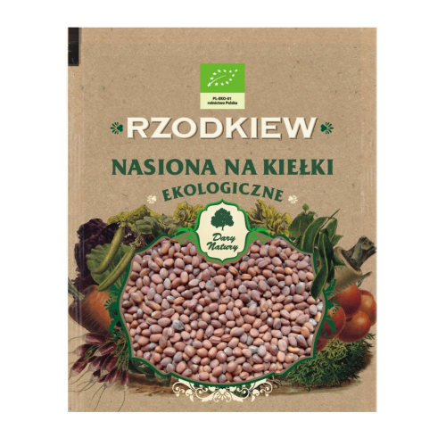 Rzodkiewka 30 g Nasiona na Kiełki EKO Dary Natury