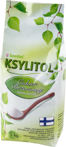 Cukier Brzozowy, Ksylitol Krystaliczny Torebka 1 kg  Santini
