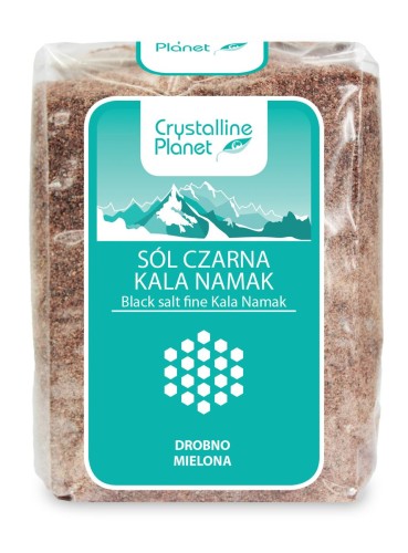 Sól Czarna Kala Namak Drobno Mielona 600 g Crystalline Planet