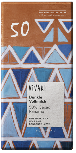 Czekolada Mleczna Gorzka 50% Kakao BIO 80 g Vivani
