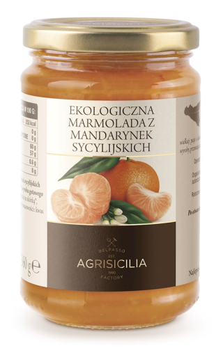 Marmolada z Mandarynek Sycylijskich BIO 360 g Agrisicilia