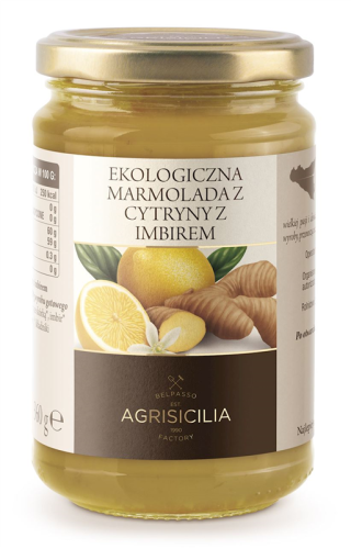 Marmolada z Cytryn z Imbirem BIO 360 g Agrisicilia
