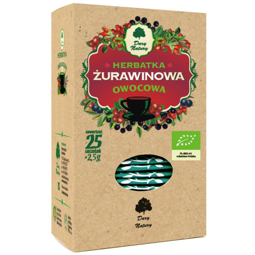 Herbatka Żurawinowa BIO 25 x 2,5 g Dary Natury