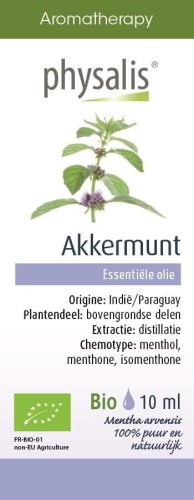 Olejek Spożywczy Akkermunt, Mięta Polna BIO 10 ml Physalis