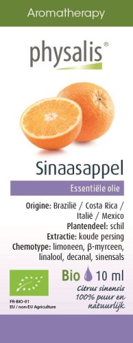 Olejek Eteryczny Sinaasappel, Pomarańcza Chińska Spożywczy BIO 10 ml Physalis