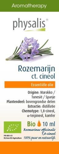 Olejek Spożywczy Rozemarijn, Rozmaryn Lekarski BIO 10 ml Physalis