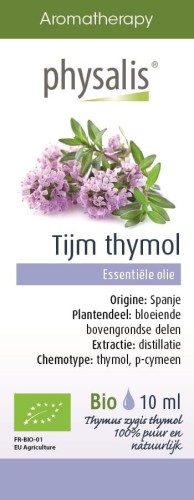 Olejek Eteryczny Tijm Thymol, Tymianek Spożywczy BIO 10 ml Physalis