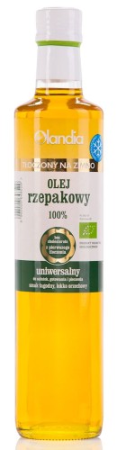 Olej z Zarodków Rzepaku Uniwersalny Tłoczony na Zimno BIO 500 ml Olandia