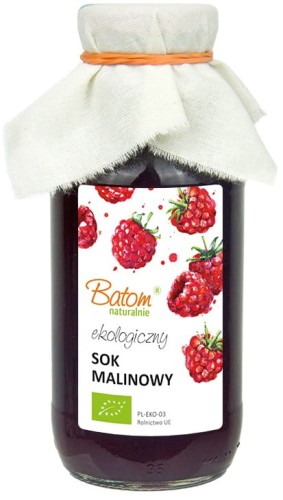 Sok Malinowy bez cukru BIO 330 ml Batom