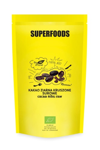 Kakao Ziarna Kruszone Surowe BIO 600 g Bio Planet