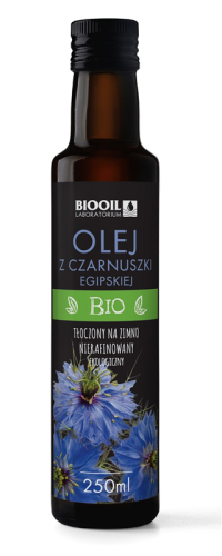 Olej z Czarnuszki Egipskiej Tłoczony na Zimno Nierafinowany BIO 250 ml Biooil