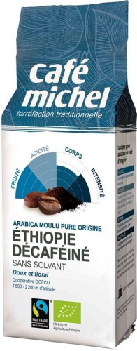 Kawa Mielona Bezkofeinowa FT Etiopia BIO 250 g Cafe Michel
