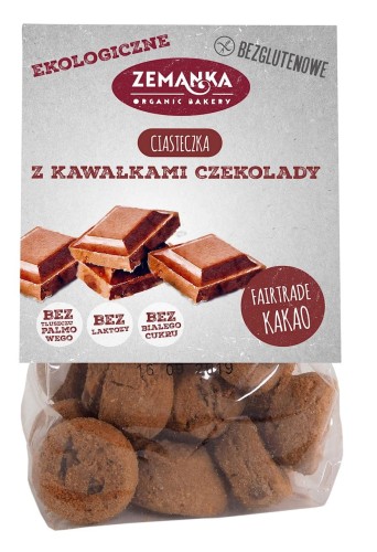 Ciasteczka Bezglutenowe z Kawałkami Czekolady BIO 100g Zemanka