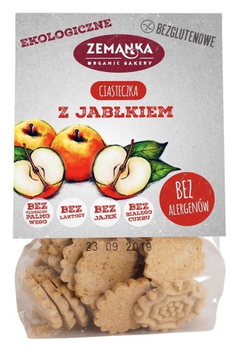 Ciasteczka z Jabłkiem bez cukru BIO 100 g Zemanka