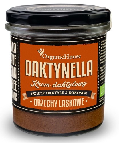 Krem Kokosowo-Daktylowy Orzechy Laskowe Bezglutenowy BIO 280 g Daktynella