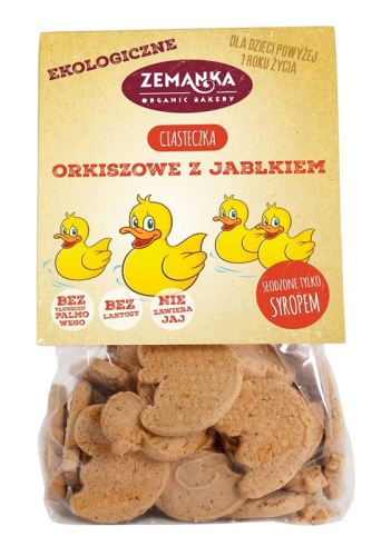 Ciastka Orkiszowe z Jabłkiem BIO 100 g Zemanka