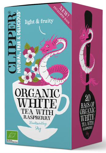 Herbata Biała z Maliną BIO 34 g, 20 x 1,7 g Clipper