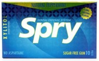 Guma do Żucia z Ksylitolem o Smaku Mięty Pieprzowej Bezglutenowa 10 Sztuk, 12 g Spry